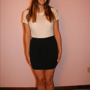 Knit Black Bodycon Skirt